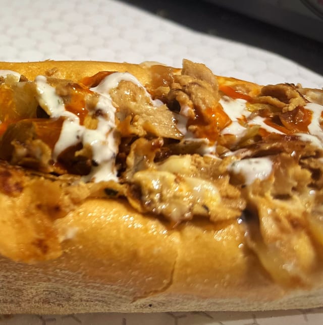 Buffalo Ranch Chicken Cheesesteak.