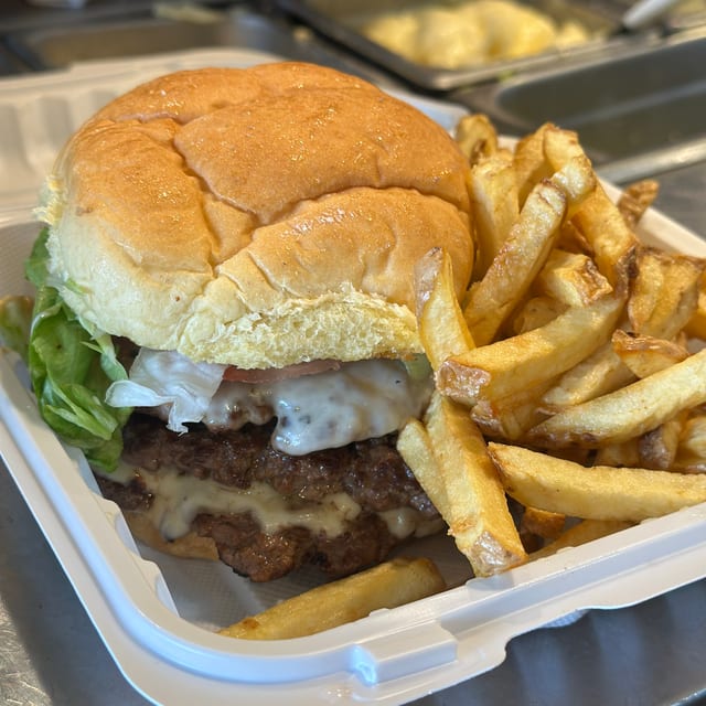 Double Patty Smash Burger & Fresh Cut Fries.