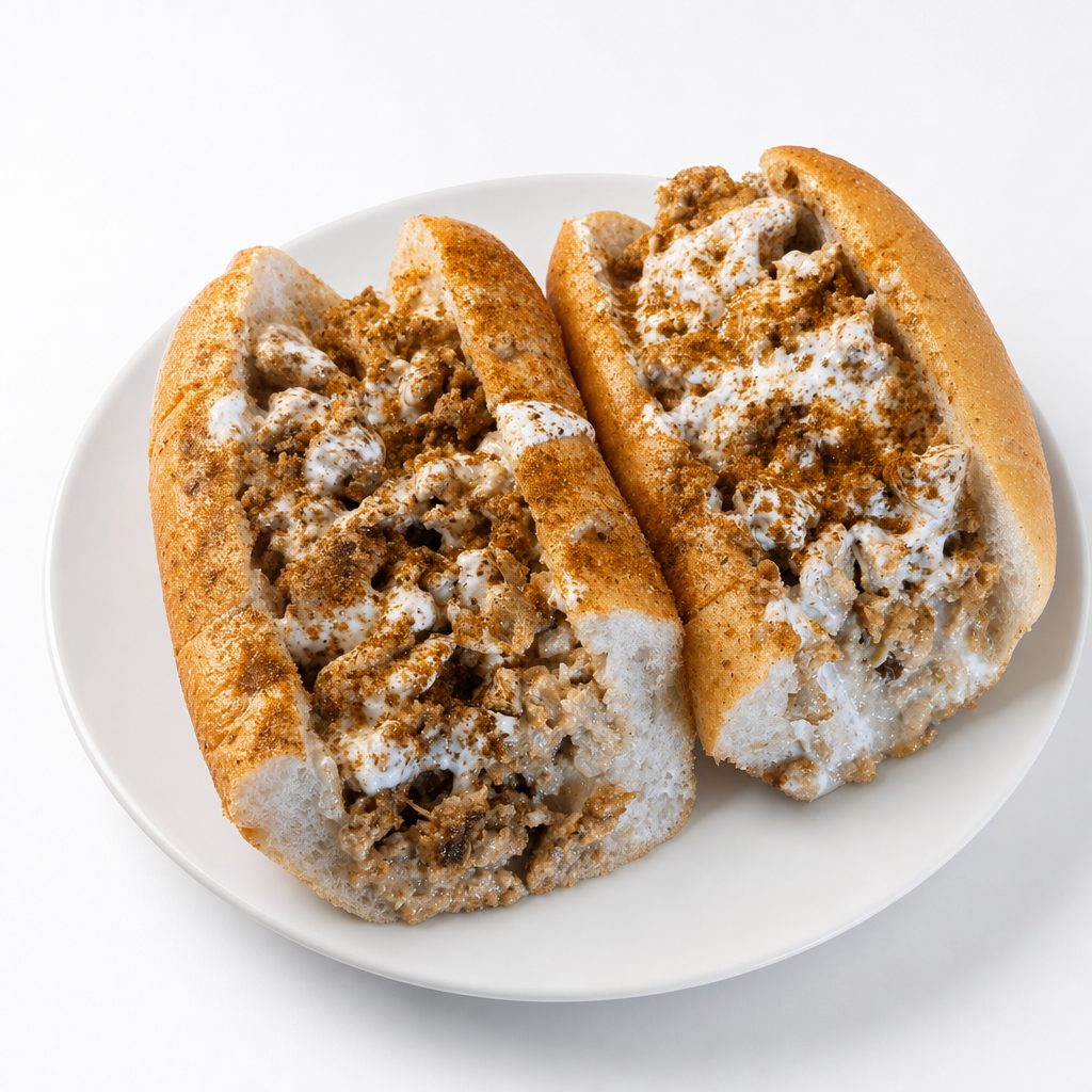 Crabby Chicken Cheesesteak.