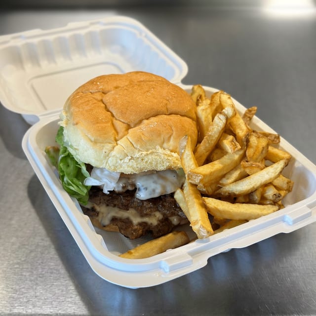 Single Patty Smash Burger & Fresh Cut Fries.