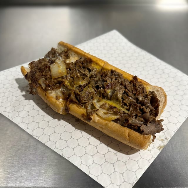Double Trouble Cheesesteak.